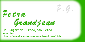 petra grandjean business card
